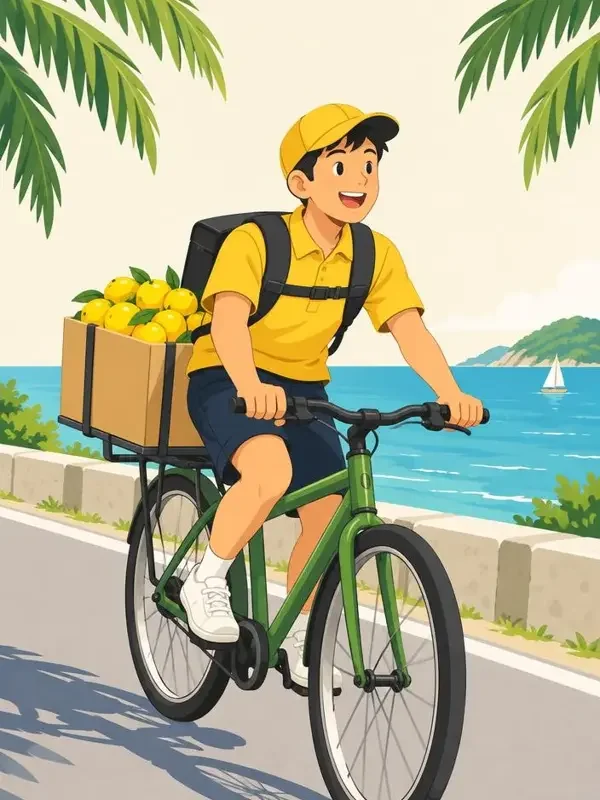 暖岛快递局封面插画：这个岛上，没有一份心意会被送错。